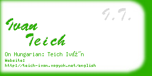 ivan teich business card